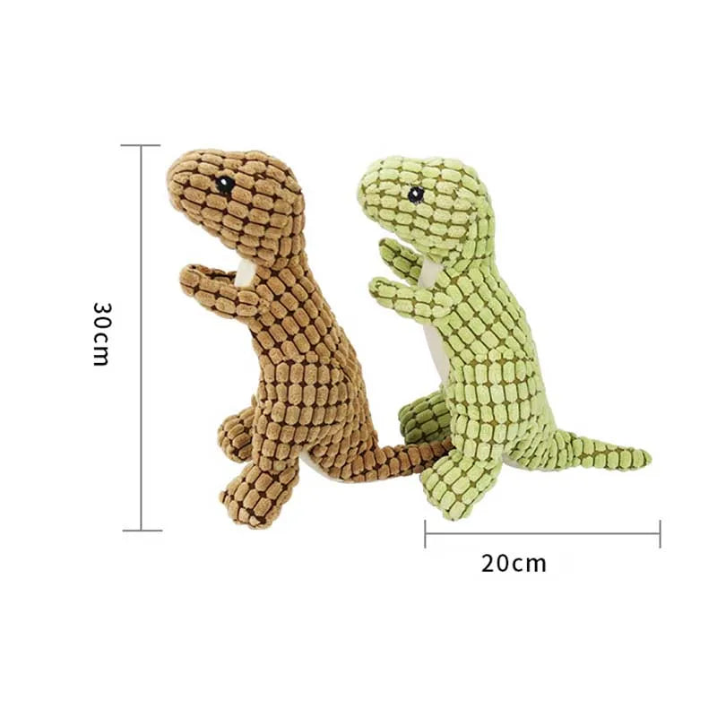 Pets Dog Chew Stuffed Funny Dinosaur Shape Cats Corn Wool Vocal Toy