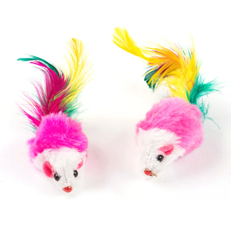Cute Mini Soft Fleece False Mouse Cat Toys