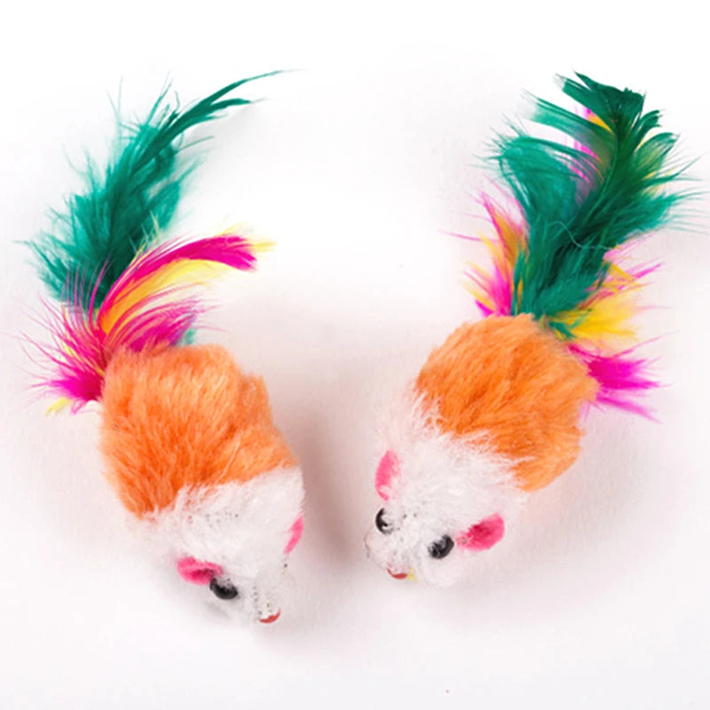 Cute Mini Soft Fleece False Mouse Cat Toys