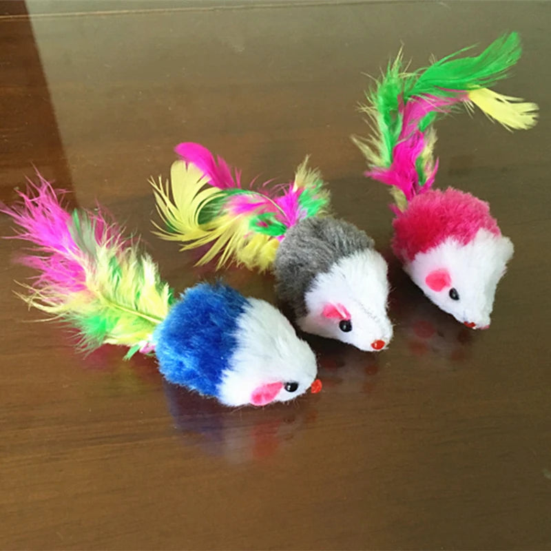 Cute Mini Soft Fleece False Mouse Cat Toys