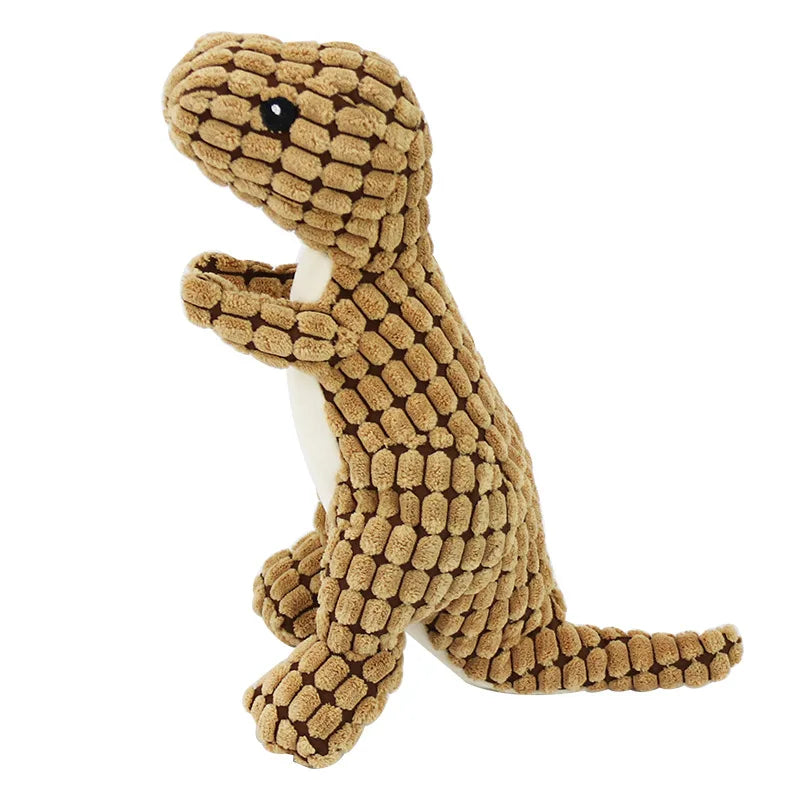 Pets Dog Chew Stuffed Funny Dinosaur Shape Cats Corn Wool Vocal Toy