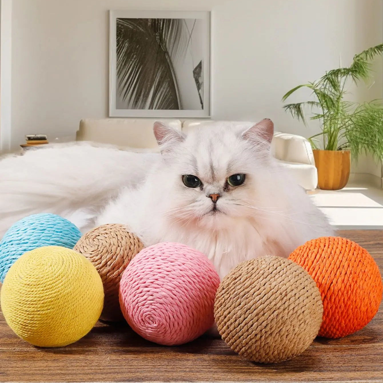 Interactive Sisal Cat Scratching Ball Toy
