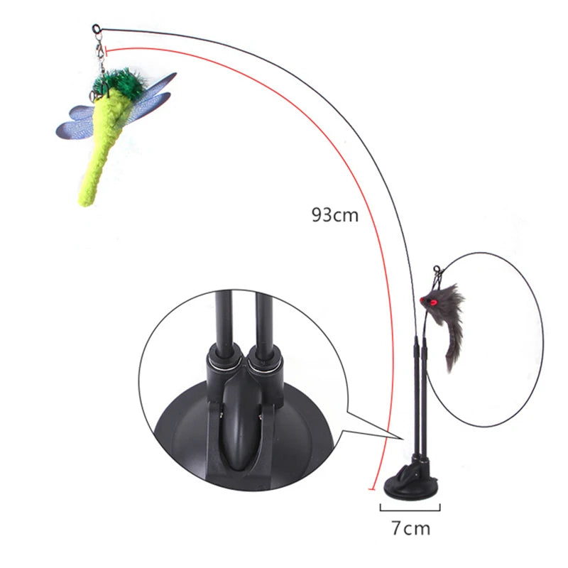 Cat Toys Simulation Bird interactive Sucker Feather Bird