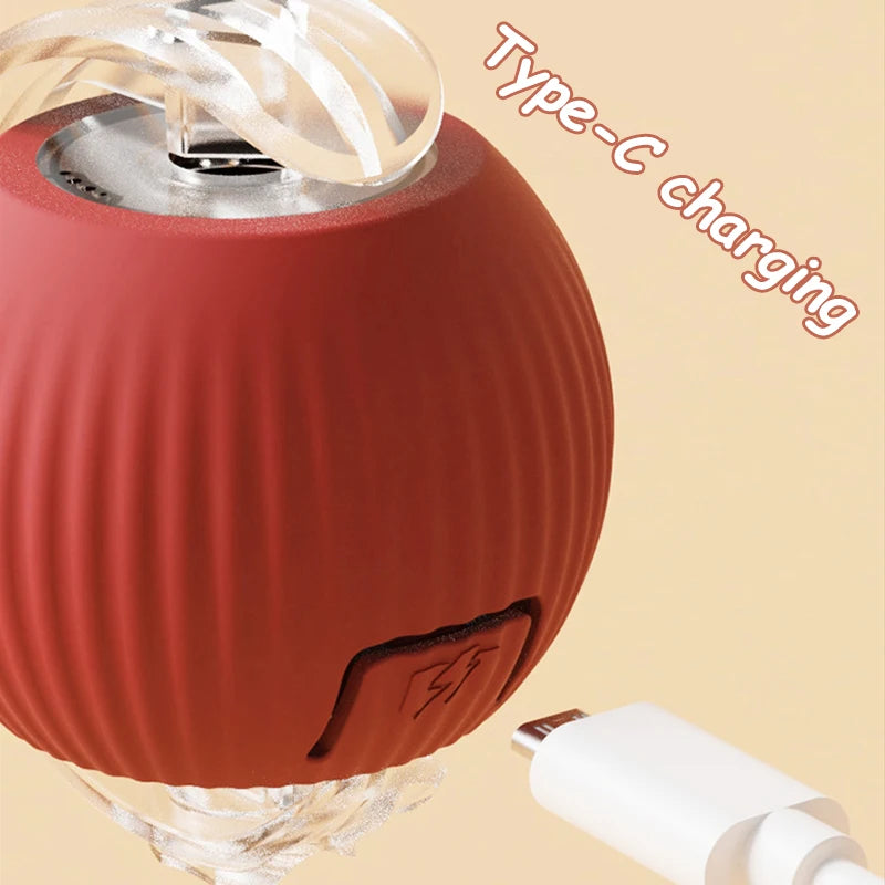 2Pcs Cat Interactive Ball Toys Automatic Rolling Ball