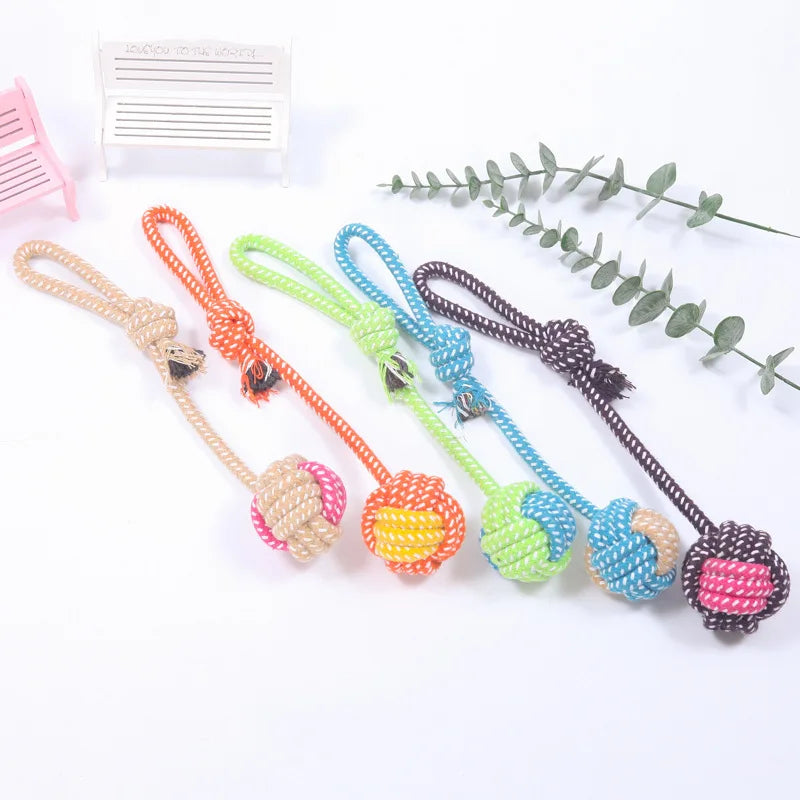 Interactive Cotton Rope Mini Dog Toys Ball