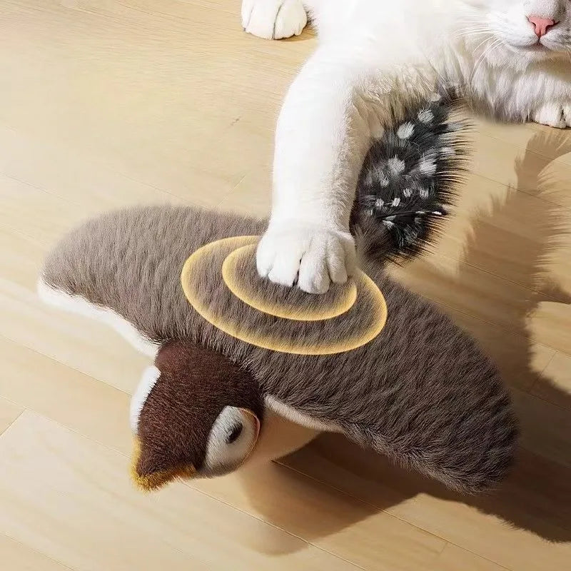 Simulated Bird Cat Toy Touch Sensitive Plush Toy