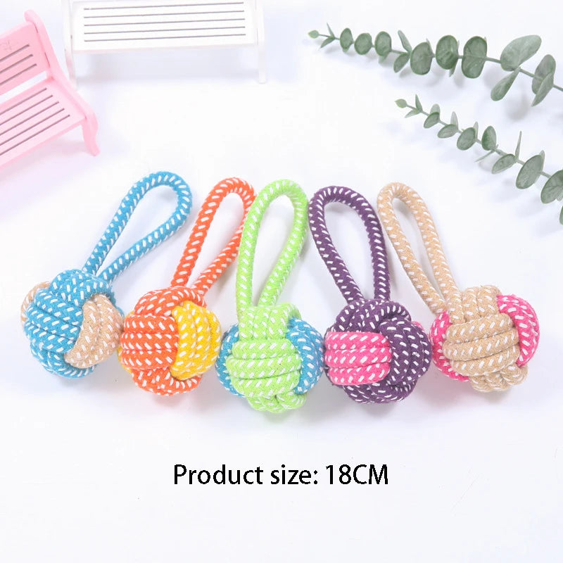 Interactive Cotton Rope Mini Dog Toys Ball