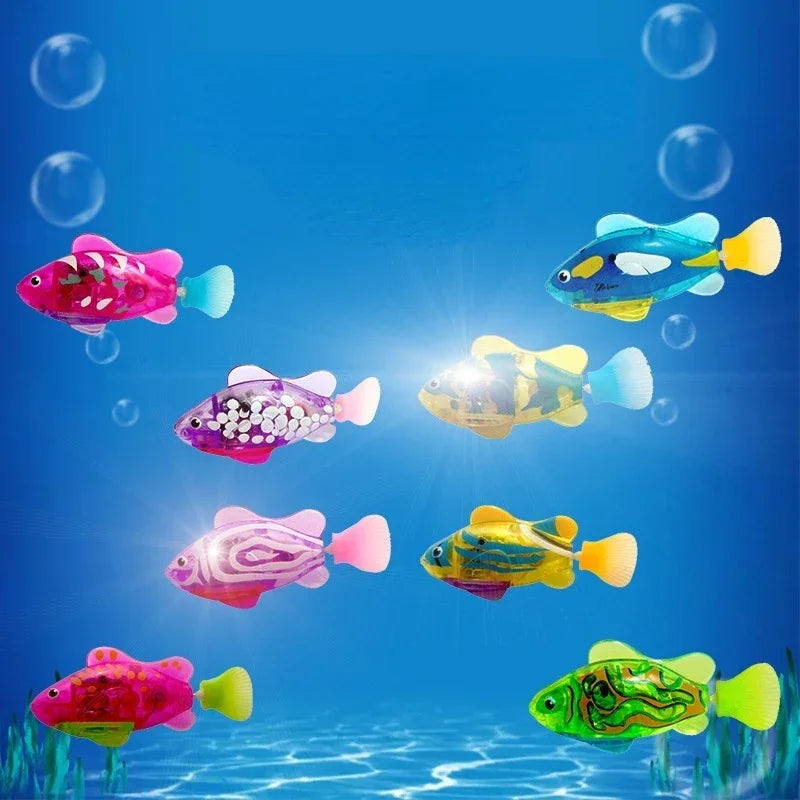 Pet Cat Toy LED Interactive Swimming Robot Fish Toy