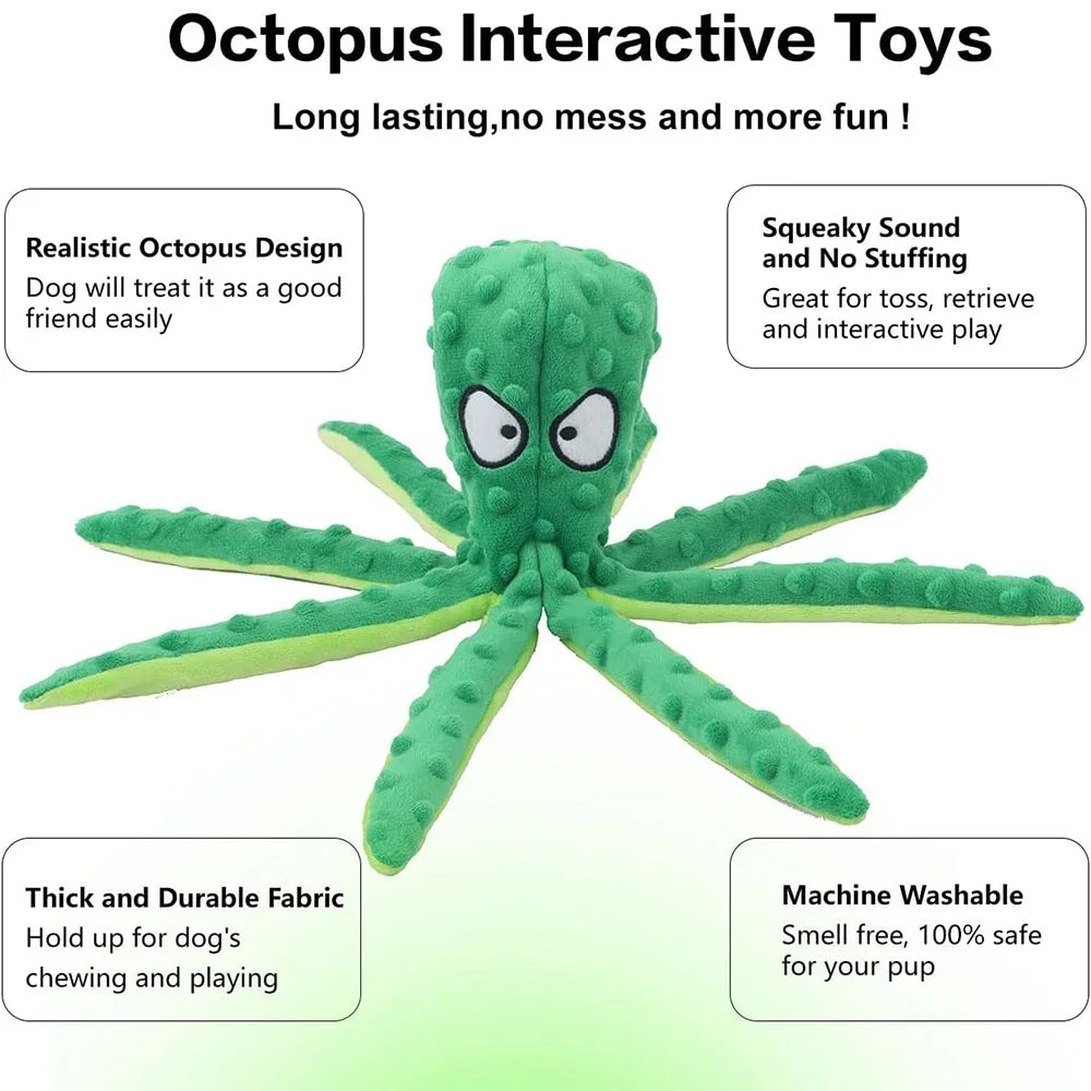 Dog Vocal Toys Octopus Non-stuffed Soft Plush Toy