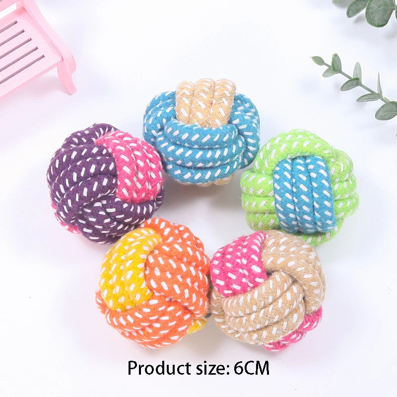 Interactive Cotton Rope Mini Dog Toys Ball