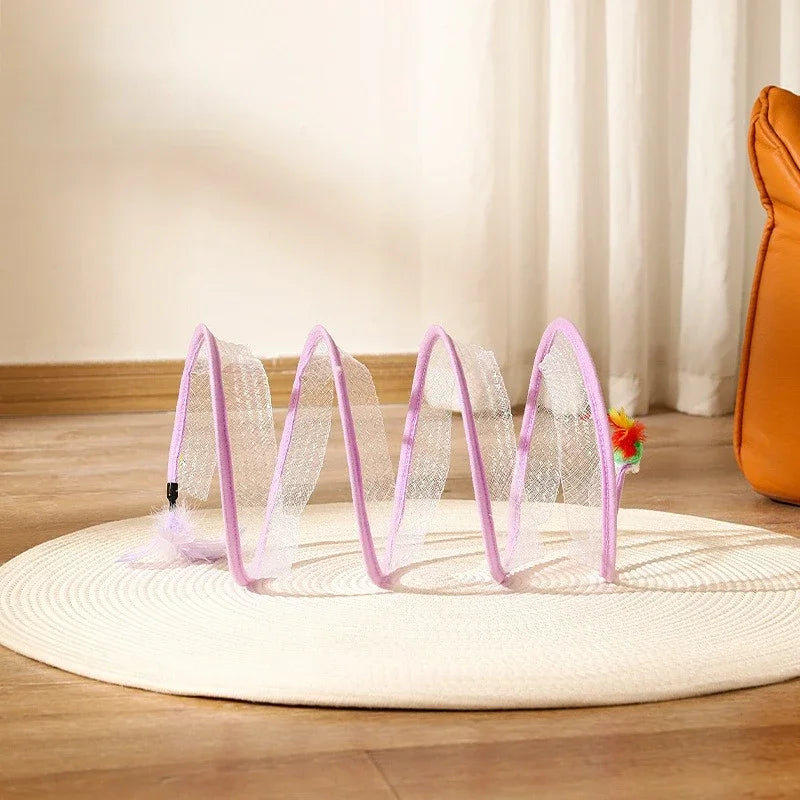 Dr.DC Cat Tunnel For Indoor Cats Collapsible Toy