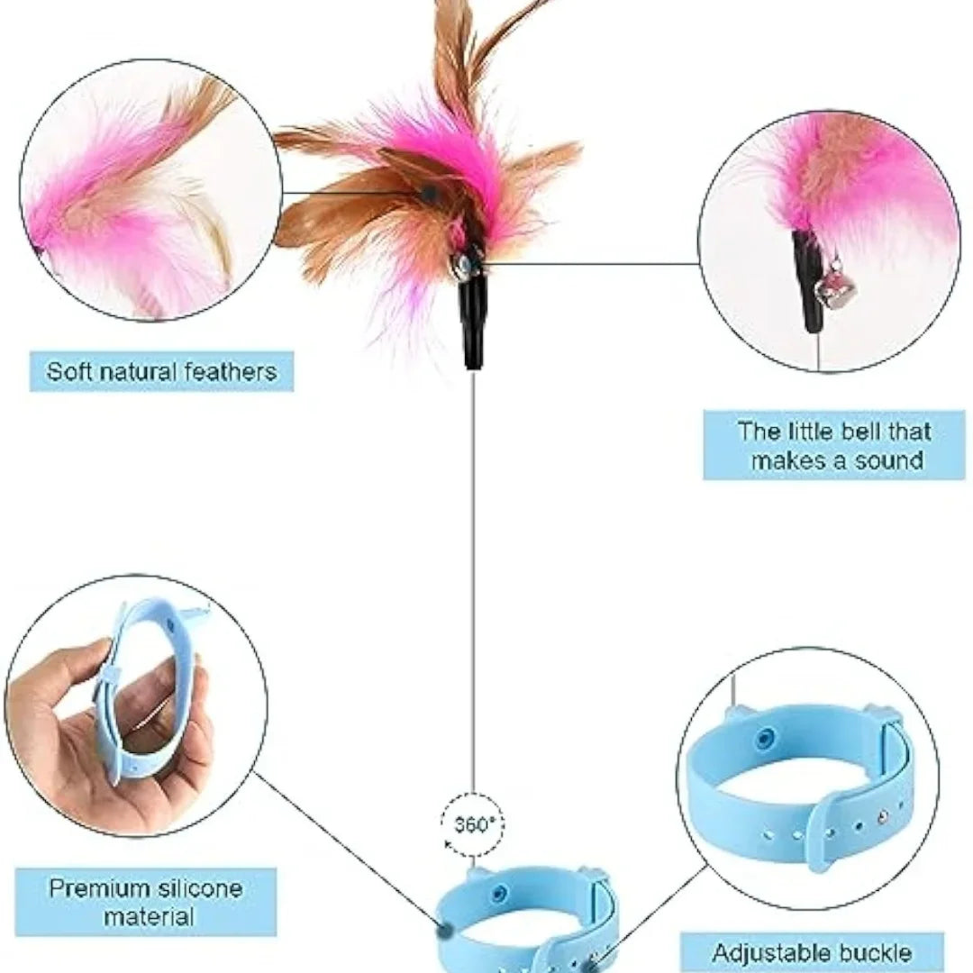 Cat Collar Toy Attached