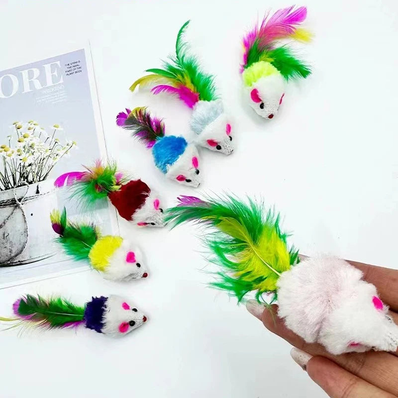 Cute Mini Soft Fleece False Mouse Cat Toys