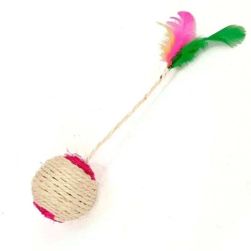 Cat Toy Sisal Scratching Ball Training Interactive Toy