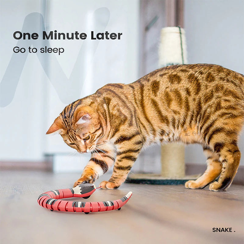 Automatic Cat Toys Interactive Smart Sensing Snake Tease Toys