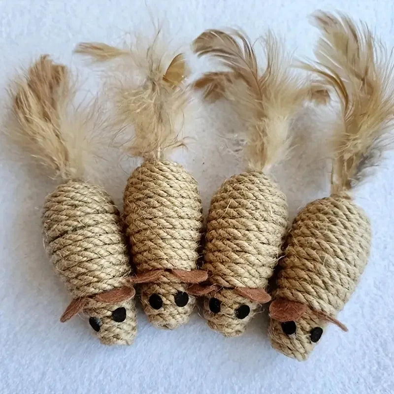 Sisal False Mouse Cat Toy Bite Resistance Stuffed Toy