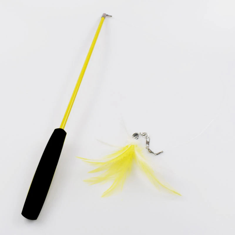 Cat Teaser Wands Three-section Telescopic Fishing Pole Wand