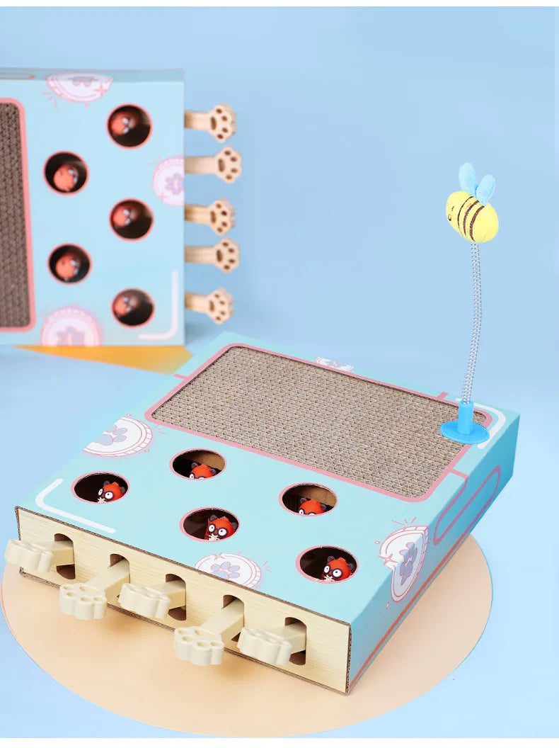 Cat Toy Whack-a-Mole Cat Scratching Board Toy