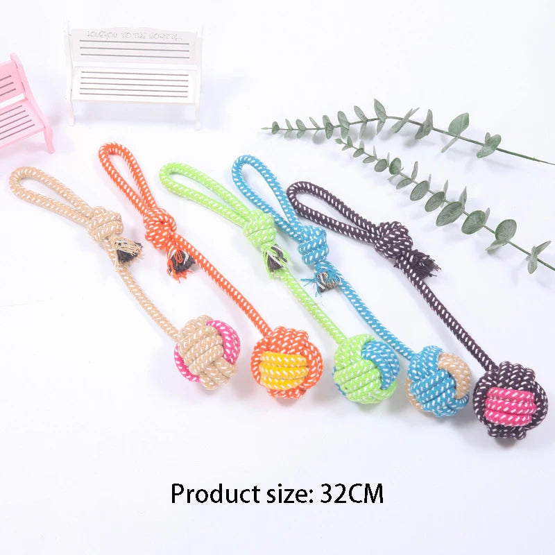 Interactive Cotton Rope Mini Dog Toys Ball