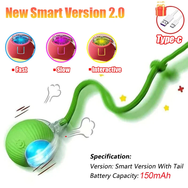 New Cat Interactive Ball Toy Automatic Rolling Ball