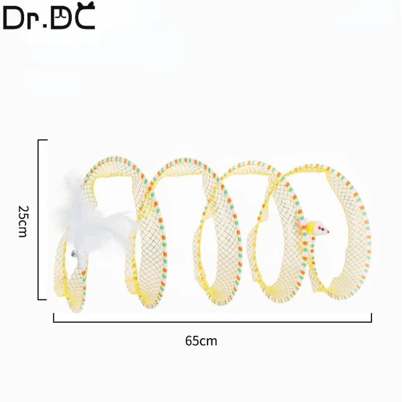 Dr.DC Cat Tunnel For Indoor Cats Collapsible Toy