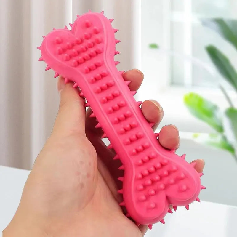 Soft Rubber Bite-resistance Bone Shape Teeth Grinding Chewing Toys