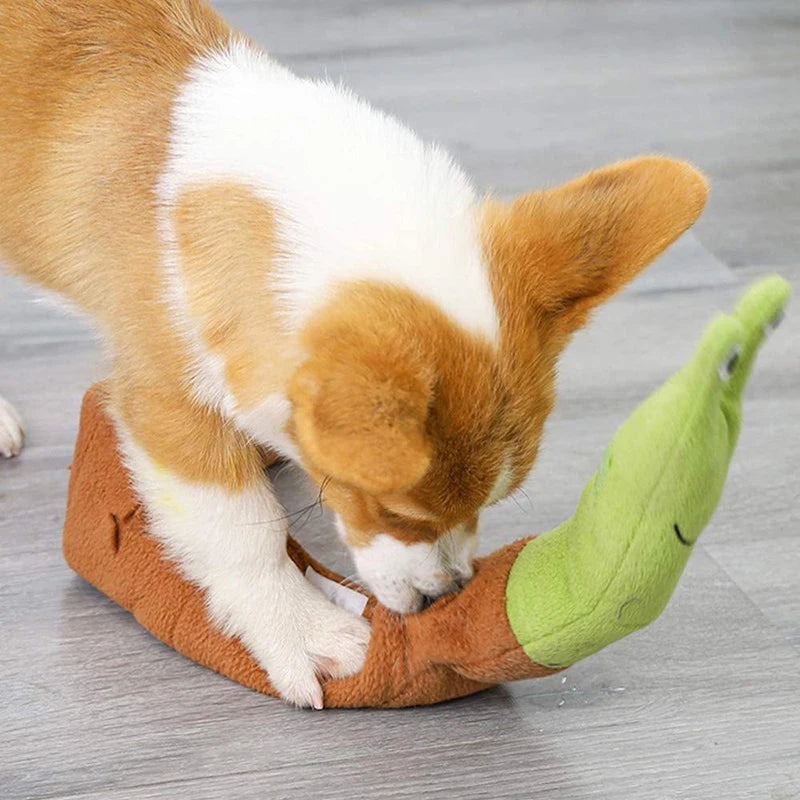 Dog Squeak Toys Pet Sniffing Plush Snails Toys