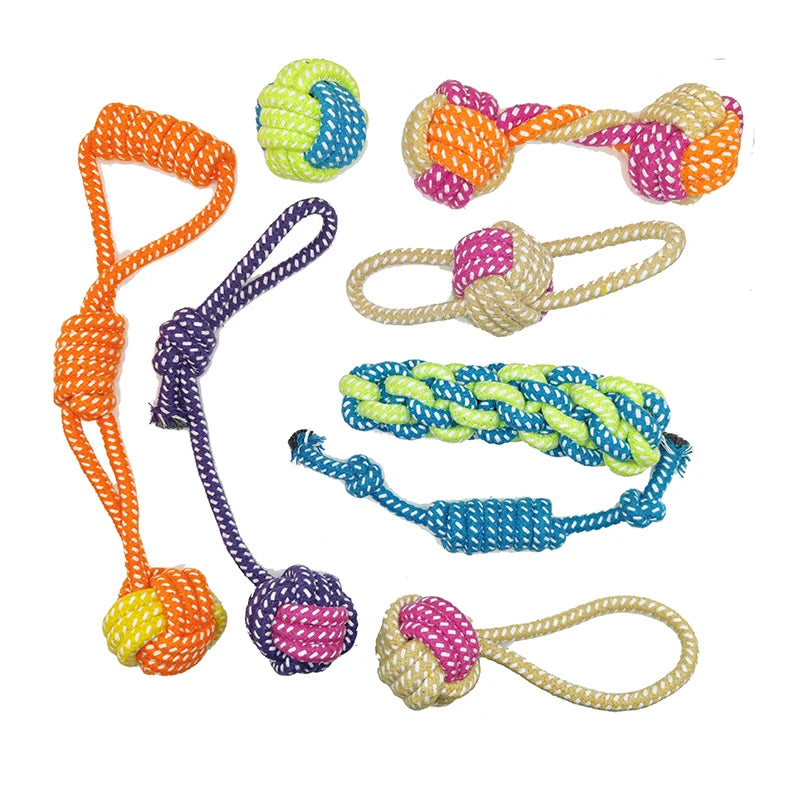 Interactive Cotton Rope Mini Dog Toys Ball