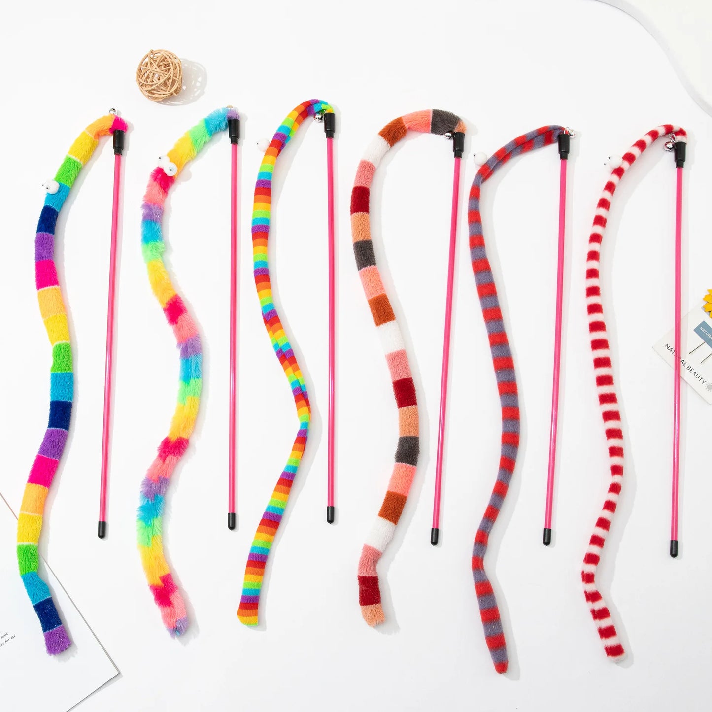 Cat Toy Caterpillar Cat Teaser Wand Cat Interactive Toys