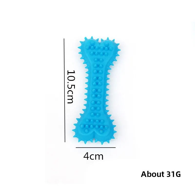 Soft Rubber Bite-resistance Bone Shape Teeth Grinding Chewing Toys