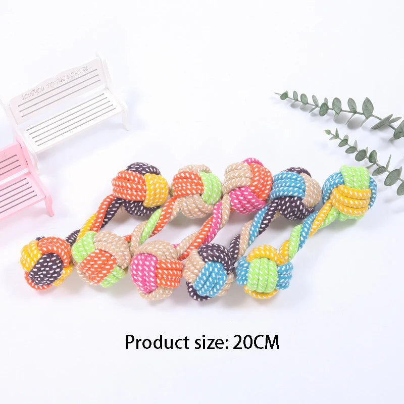 Interactive Cotton Rope Mini Dog Toys Ball