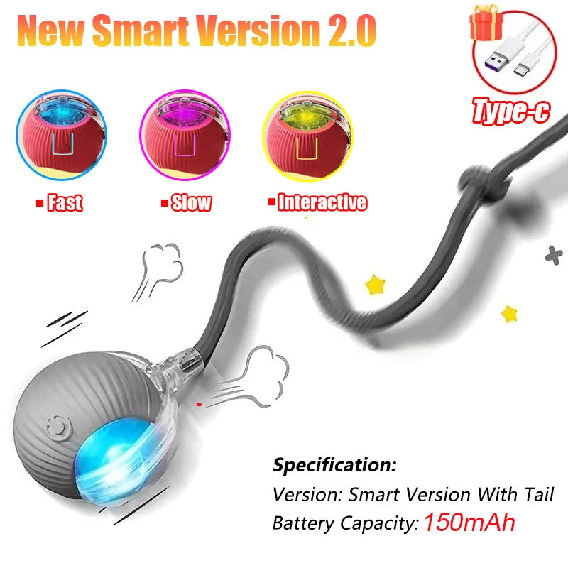 New Cat Interactive Ball Toy Automatic Rolling Ball