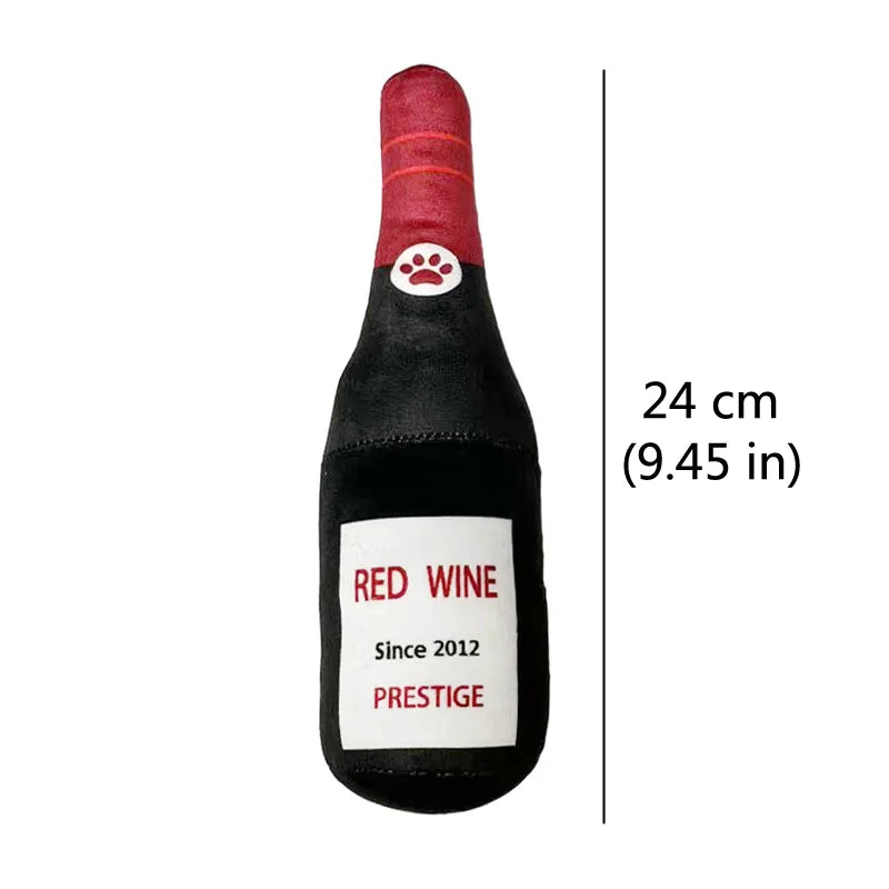 Funny Plush Dog Toys Beer Bottle Shaped