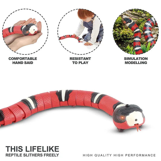 Automatic Cat Toys Interactive Smart Sensing Snake Tease Toys