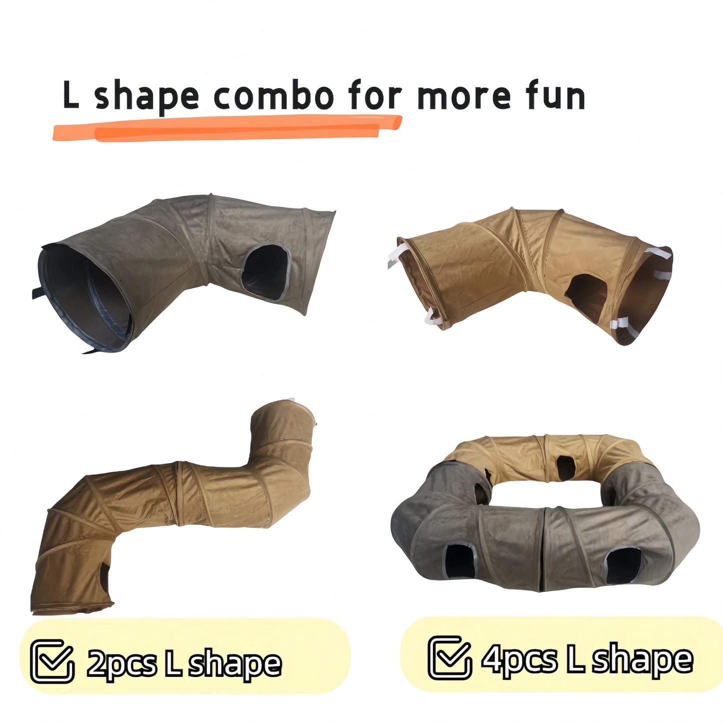 Collapsible Cat Winter Suede Tunnel