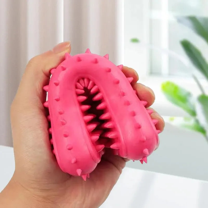 Soft Rubber Bite-resistance Bone Shape Teeth Grinding Chewing Toys