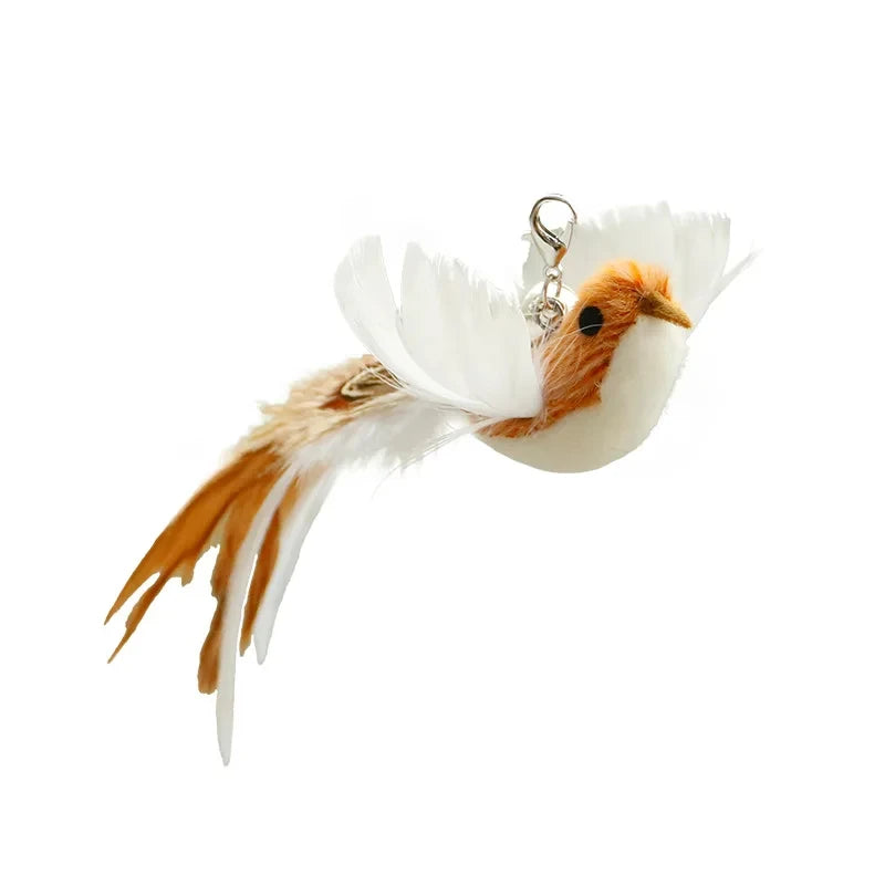 Funny Bird Feather Cat Wand With Bell Accessories Interactive Toys