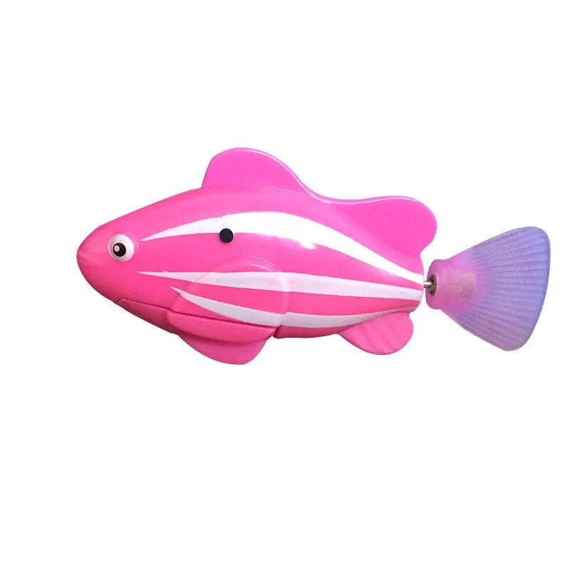 Pet Cat Toy LED Interactive Swimming Robot Fish Toy