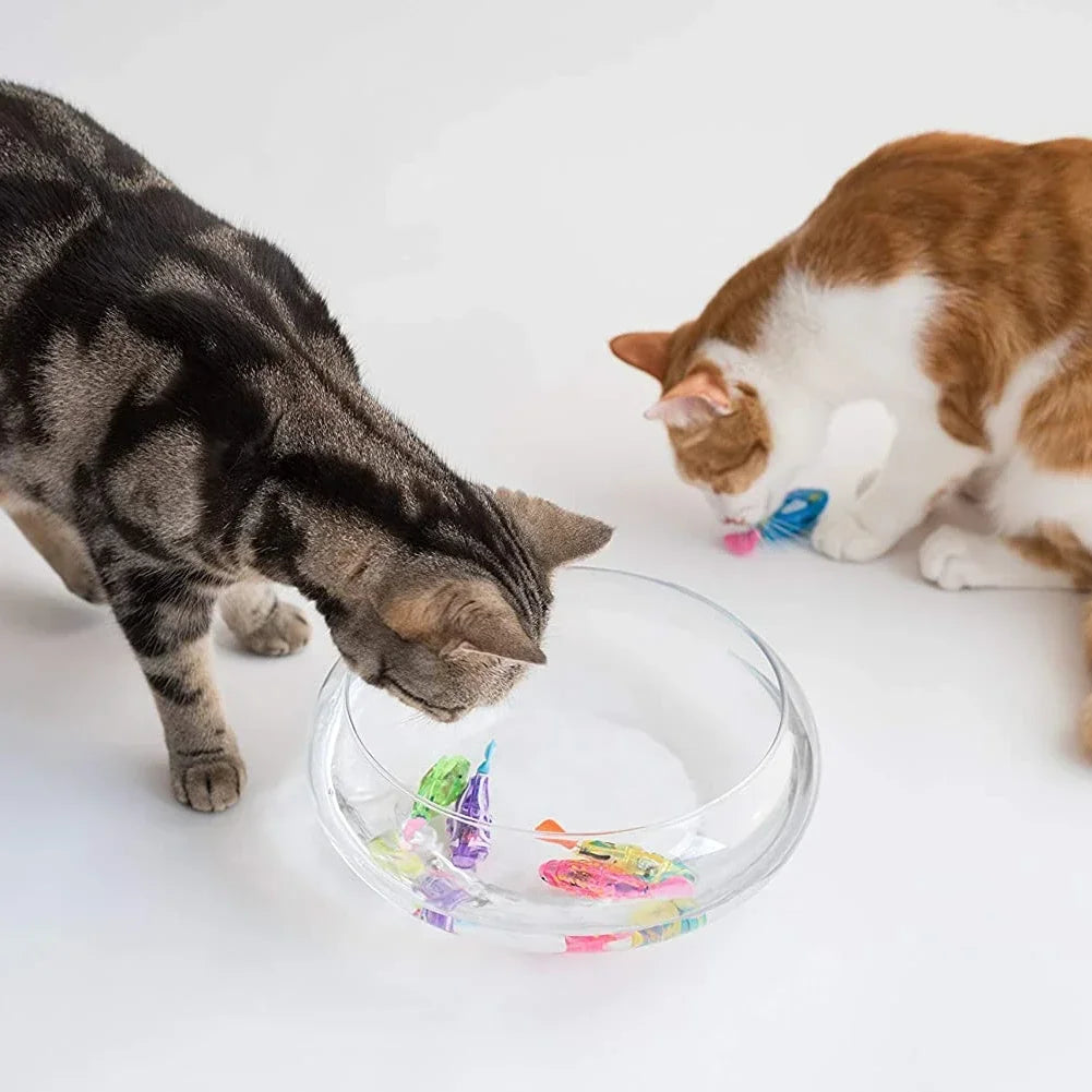 Pet Cat Toy LED Interactive Swimming Robot Fish Toy