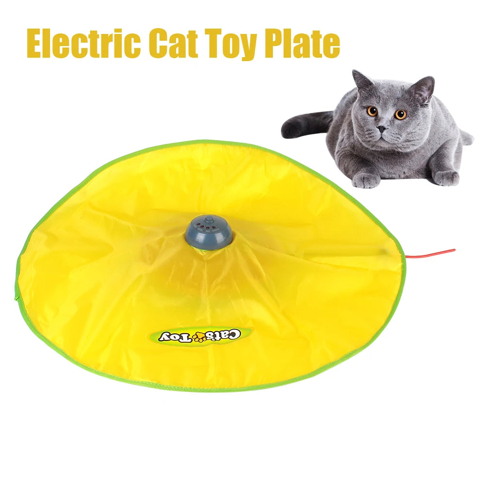 4 Speeds Motion Undercover Mouse Fabric Moving Feather Interactive Pet Toy