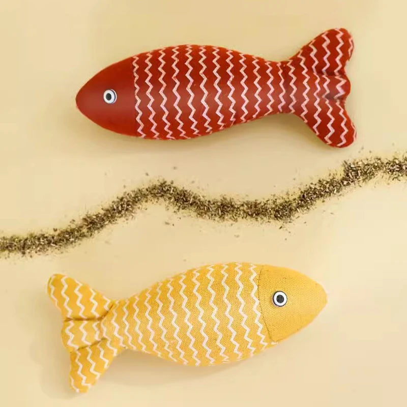 MADDEN Cat Fish Toy Cat Scratcher Catnip Toy