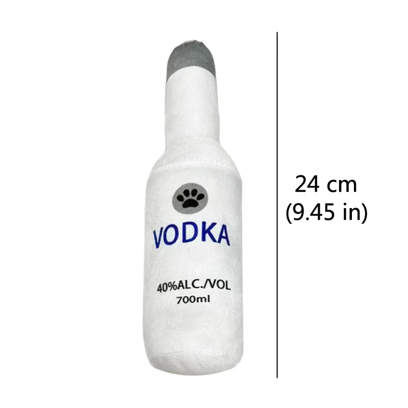 Funny Plush Dog Toys Beer Bottle Shaped
