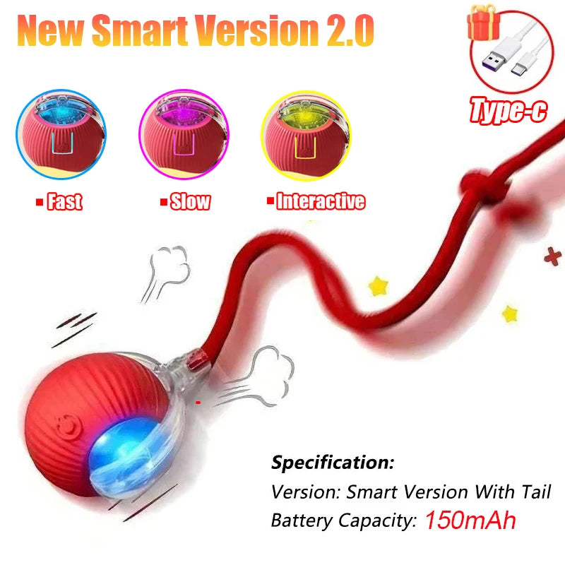 New Cat Interactive Ball Toy Automatic Rolling Ball