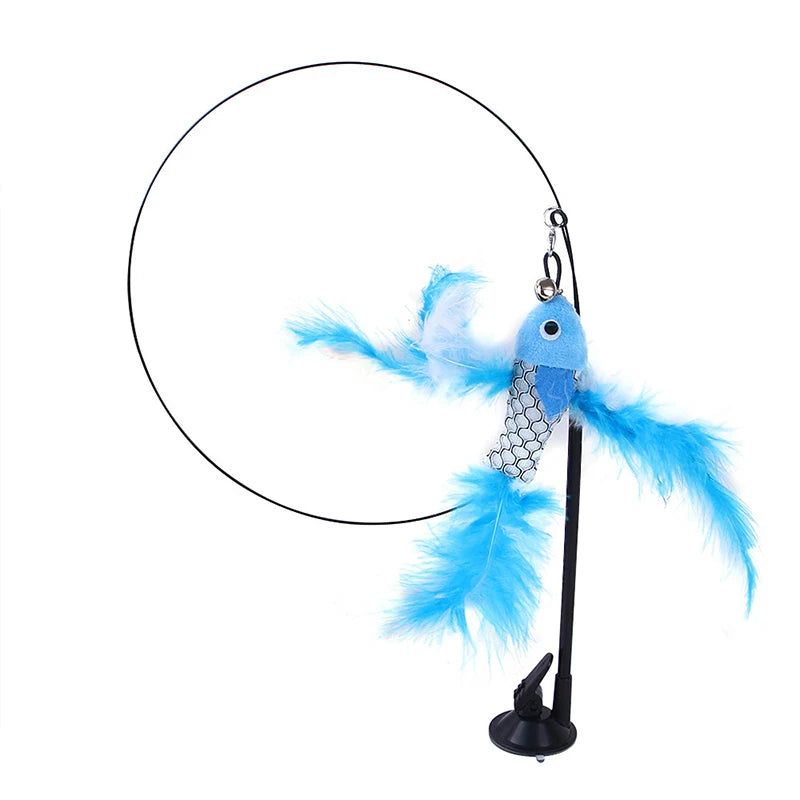 Cat Toys Simulation Bird interactive Sucker Feather Bird