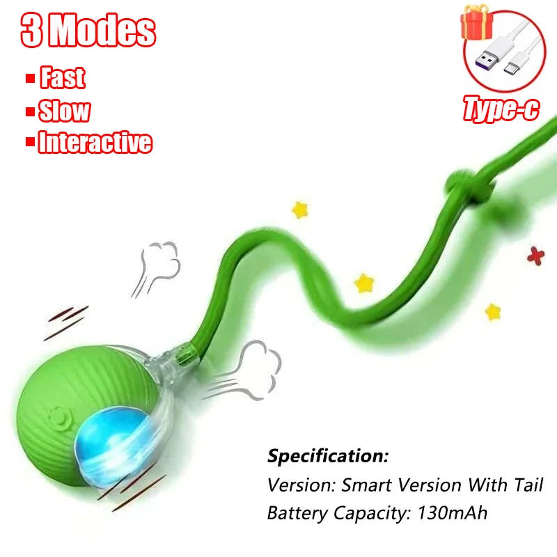 New Cat Interactive Ball Toy Automatic Rolling Ball