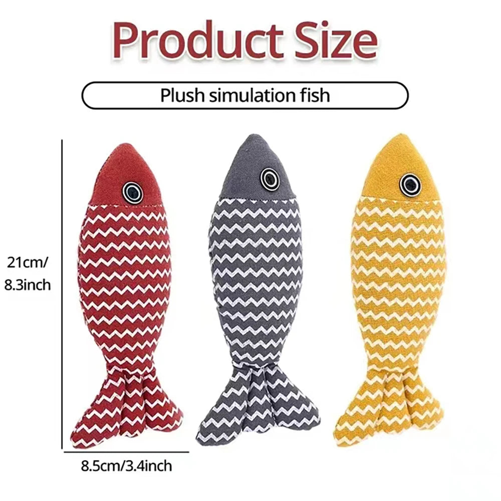 MADDEN Cat Fish Toy Cat Scratcher Catnip Toy