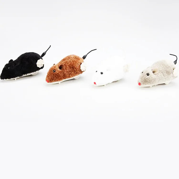 Cat Toy Clockwork Simulation Mice Battery Free Durable