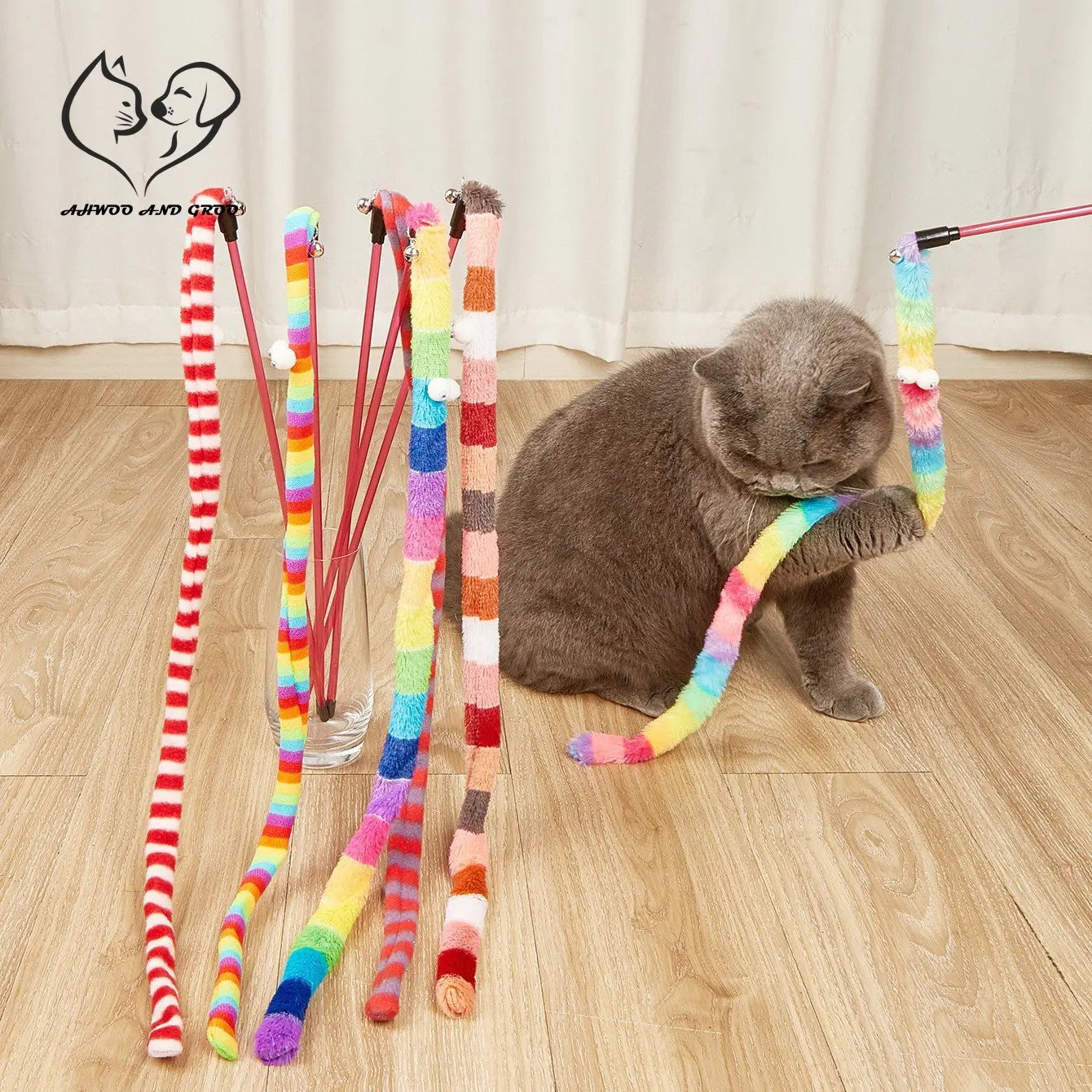 Cat Toy Caterpillar Cat Teaser Wand Cat Interactive Toys