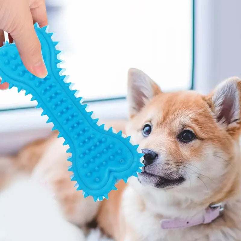 Soft Rubber Bite-resistance Bone Shape Teeth Grinding Chewing Toys