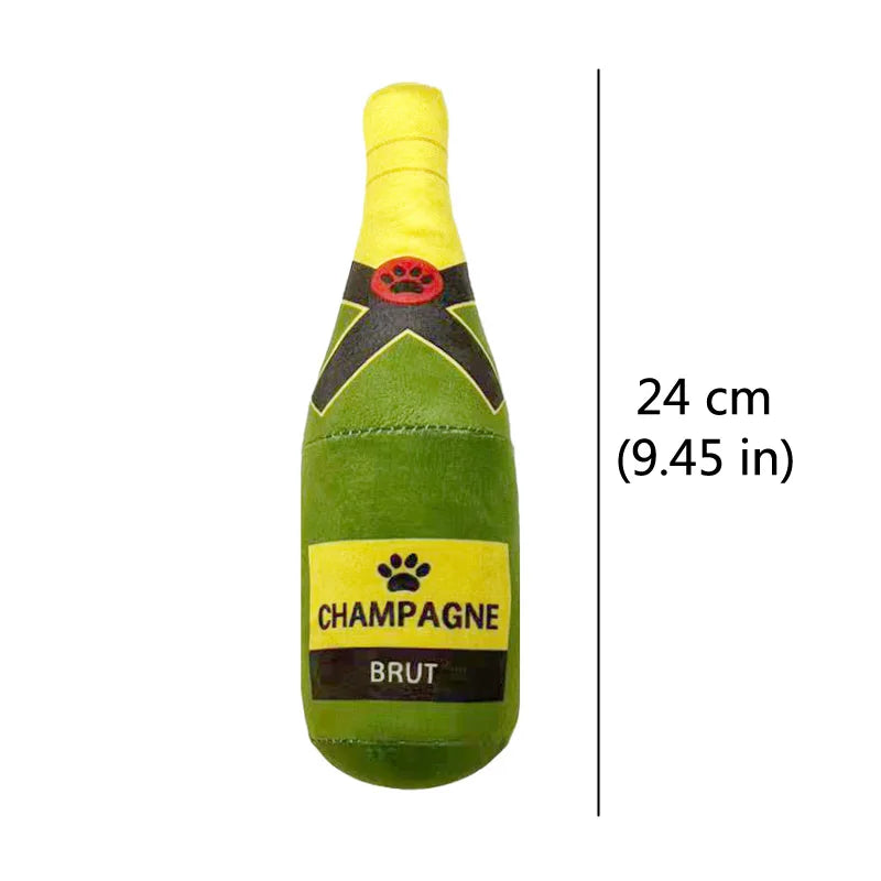 Funny Plush Dog Toys Beer Bottle Shaped
